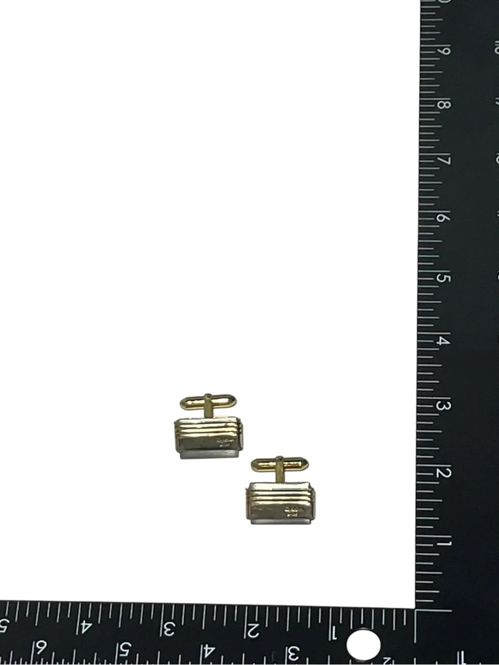 Vintage Christian Dior Signed Gold & Silver Tone Two Tone Cufflinks Mens